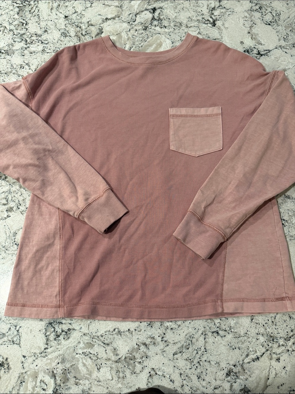 Wild Fable Women’s Long-Sleeve Pocket Tee in Dusty Rose
